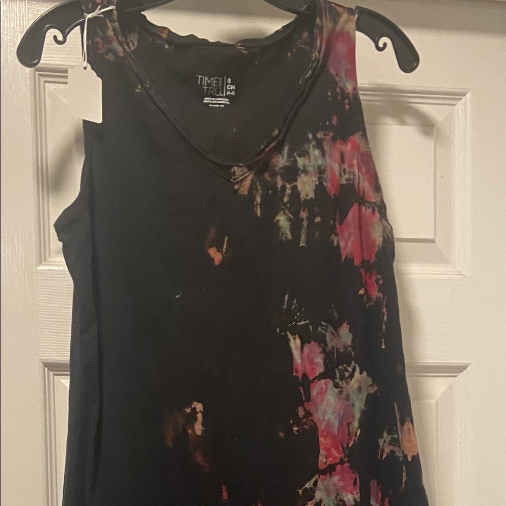 Multi colored tie dye dress